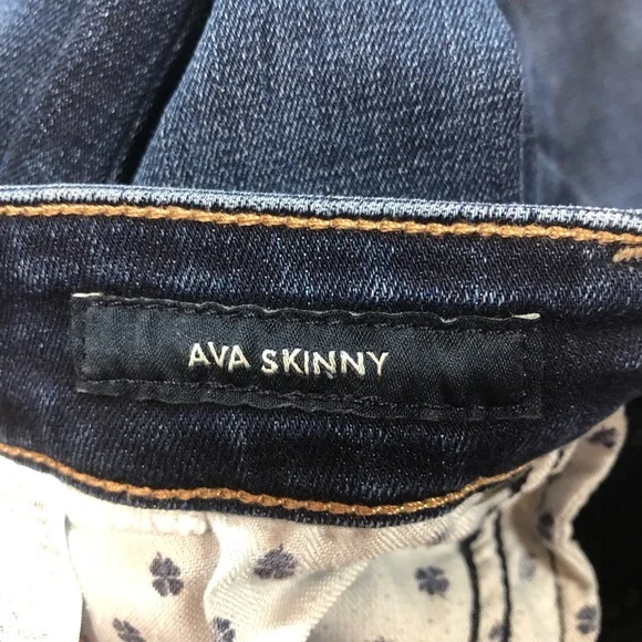 Lucky BrandDark Blue Women's Jeans Ava Skinny Frayed Hem - Picture 6 of 9